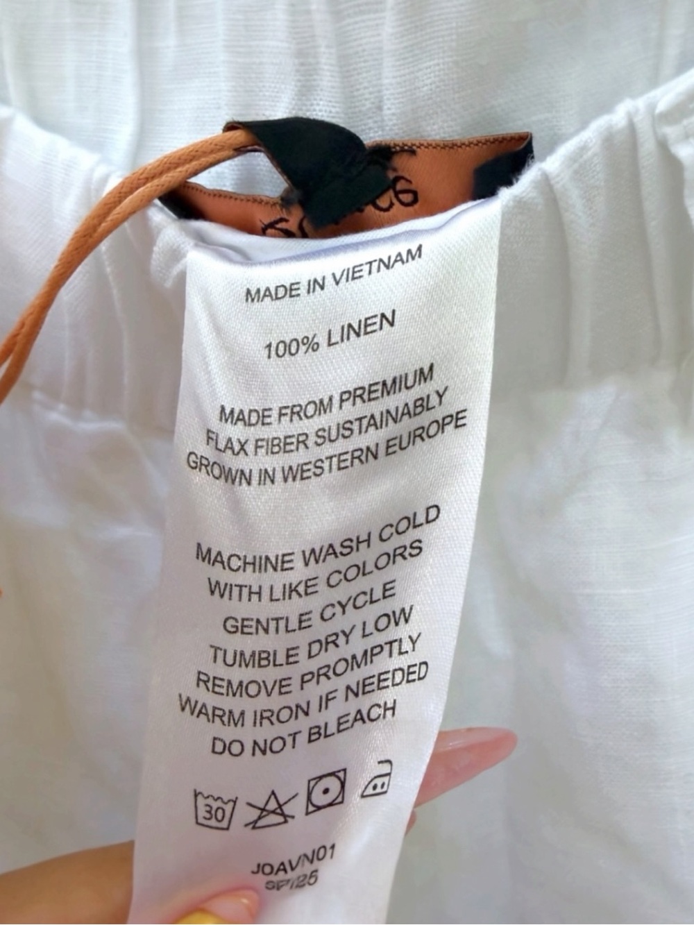 Quince NWT 100% European Linen Pants White Small - Picture 5 of 12